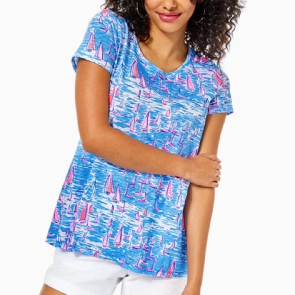 Lilly Pulitzer Etta scoop neck in boatylicious